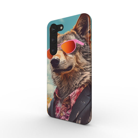 Wolf with sunglasses Snap Phone Case